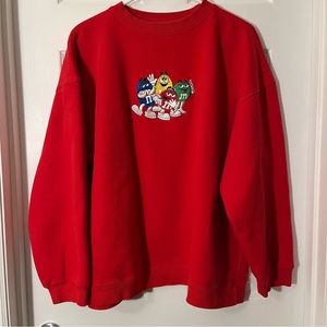 M&M’s Red Embroidered Crewneck